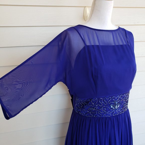 Vintage 50s/60s Union Label Violet Blue Party Dress from Toby Lynn - Picture 3 of 15
